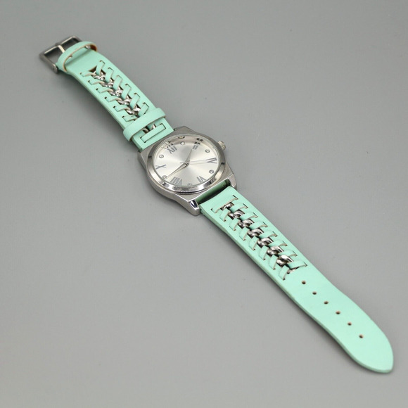 Charming Charlie Womens Watch Light Blue Leather Strap and Chain w New Battery - Picture 7 of 10